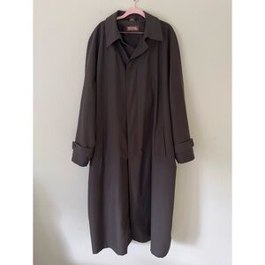 Michael Kors Mens Belted Trench Coat Size 44L Rain Classic Preppy Workwear